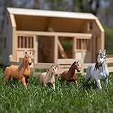 Fat Brain Toys Countryside Horse Set - Realistic Pretend-Play Horse Figurines, 3+