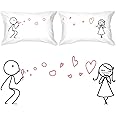 BOLDLOFT from My Heart to Yours Couples Pillowcases-Couples Gifts for Him and Her-Romantic Gifts for Her-Girlfriend Gifts Wif