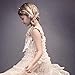 CVERRE lace Flower Rustic Burlap Girl Baby Country Wedding Flower Dress Champagne (CH, M)