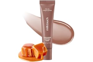 milktouch Vegan Glow Up Collagen Lip Balm–Hydrating Lip Care with Collagen, Peptide, PDRN, Cica & Shea Butter for Dry Lips Repair, AntiAging, NonSticky Moisturizer for Fuller Lips(15g) #Caramel Fondue