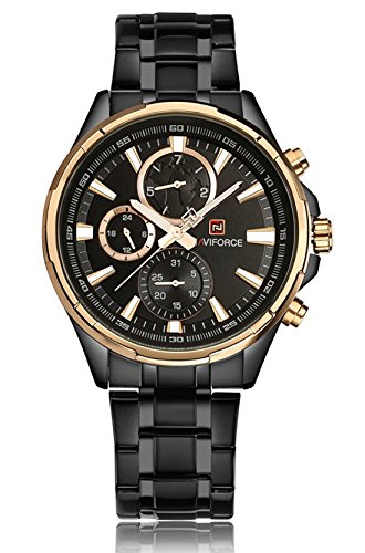 Naviforce men s chronograph auto date full stainless st…