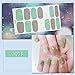WOKOTO 6 Sheets Shine Nail Wraps Polish Decal Strips With 1Pcs Nail File Golden Glitter Adhesive Nail Art Stickers Manicure Kits