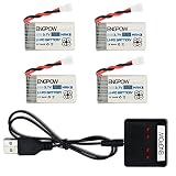 3.7v 680mah Lipo Battery and X4 Battery Charger for X708 X708W UFO 3000 Halo 3000 SNAPTAIN S5C Syma X5SW X5SW-V3 X5C X5C-1 UDI U45 U45W Blue Jay JJRC H42 GoolRC T32 T5W LBLA FPV Drone