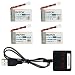 3.7v 680mah Lipo Battery and X4 Battery Charger for X708 X708W UFO 3000 Halo 3000 SNAPTAIN S5C Syma X5SW X5SW-V3 X5C X5C-1 UDI U45 U45W Blue Jay JJRC H42 GoolRC T32 T5W LBLA FPV Drone