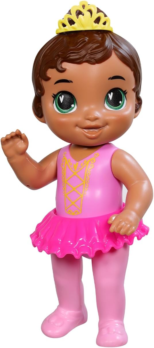 Boneca Baby Alive Princesa Bailarina, Cabelos Castanhos | Tiara Removível, 26 cm, A partir de 3 Anos