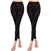 MANZI Footless Tights for Women Under Dress Opaque Footless Pantyhose 80 Denier