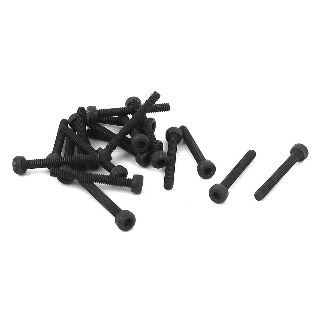 TOP-VIGOR 20Pcs Hexagon Socket Head Cap Screws, M2 x 16mm 12.9 Alloy Steel Replacement Machine Fastener Screws, Fully Thread for Bicycle Motorcycle Repair, Professionals Landlords Repairmen, Black