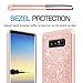 LeYi for Note 8 Case,Galaxy Note 8 Case with 3D PTE Screen Protector [2 Pack] for Girls Women,Glitter Bling Dual Layer [PC Silicone] Heavy Duty Protective Phone Case for Galaxy Note 8 Rose Gold