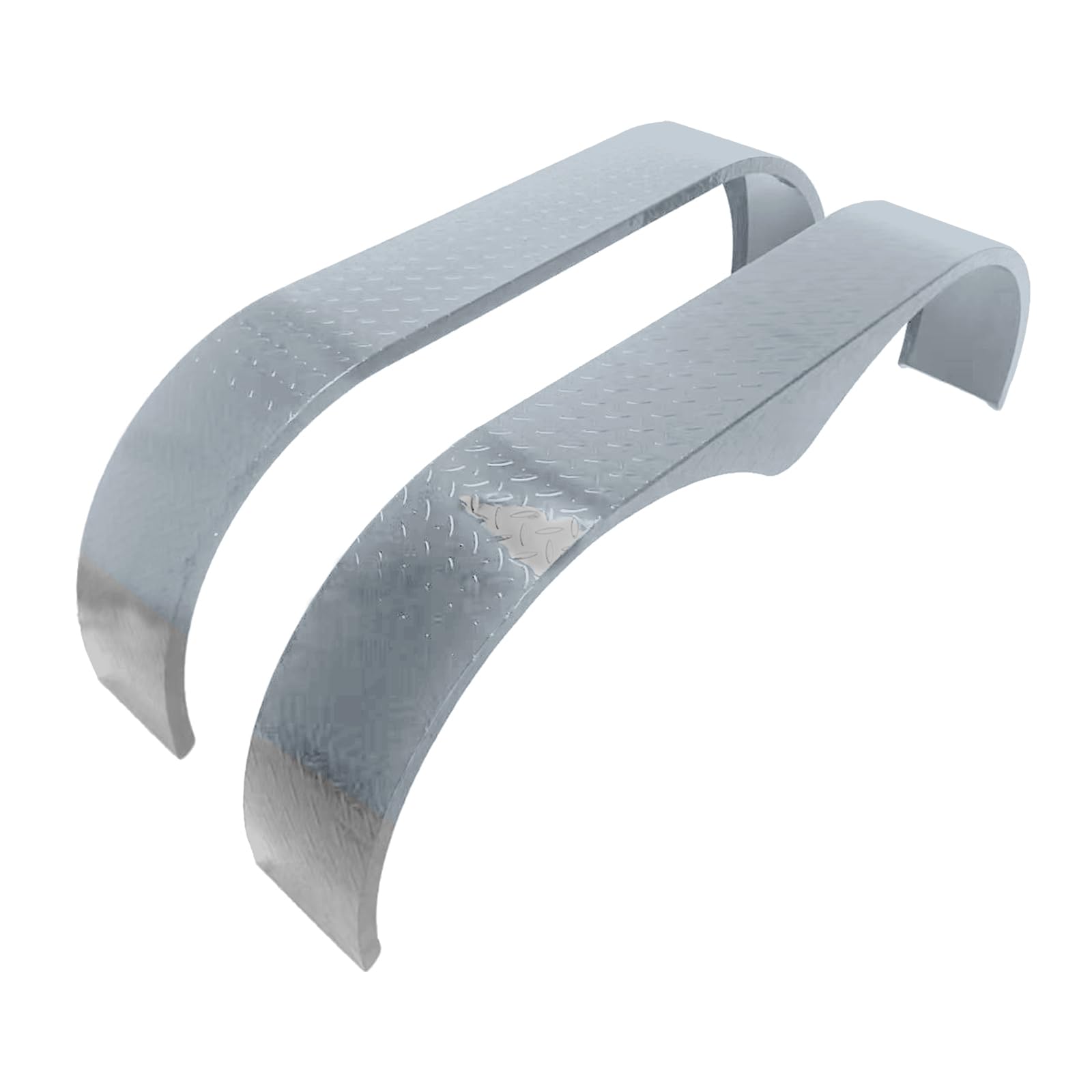 Photo 1 of ** USED/ UNTESTED***MERXENG 66" x 9.1" x 20" Tandem Round Trailer Fenders, Heavy Duty Steel Double Axle Fenders Compatible with 13-15 Inch Wheels, 2Pcs, Gray