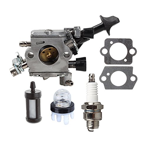 HIPA Carburetor with Primer Bulb Spark Plug for STIHL BR350 BR430 BR450 BR450C-EF SR430 SR450 Blower