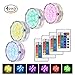 Submersible LED Lights Underwater Remote Controlled Lamps Waterproof Battery Powered Multi Color Decorative Lighting for Vase Base Swimming Pool Pond Fountain Fish Tank Party Decorations (4 Pack)