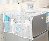 AARAVISION Fridge Cover - Multifunctional Printing Water-Proof Refrigerator Cover Towel Storage Bag Refrigerator Dust Cover Hanging Bag