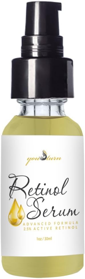 Retinol Serum 2.5% With Vitamin E & Aloe Vera - Our Advanced Facial Serum Useful For Wrinkles, Smooth Fine Lines, Even Skin Tone, Fade Age Spots By Our Professional Anti Aging Formula - 1 fl oz