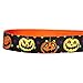 Blueberry Pet 8 Patterns Halloween Harvest Pumpkin Classic Designer Adjustable Dog Collar with Decoration, Medium, Neck 14.5