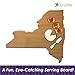 Totally Bamboo New York State Shaped Bamboo Serving & Cutting Board