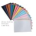 16 Pieces A5 Size(6X8 Inch) Solid Color 1.2MM Thickness Litchi Grain Texture Synthetic Faux Leather Fabric Sheets Cotton Back for Making Hair Bows, Earrings, 16 Color Each Color Half Sheet