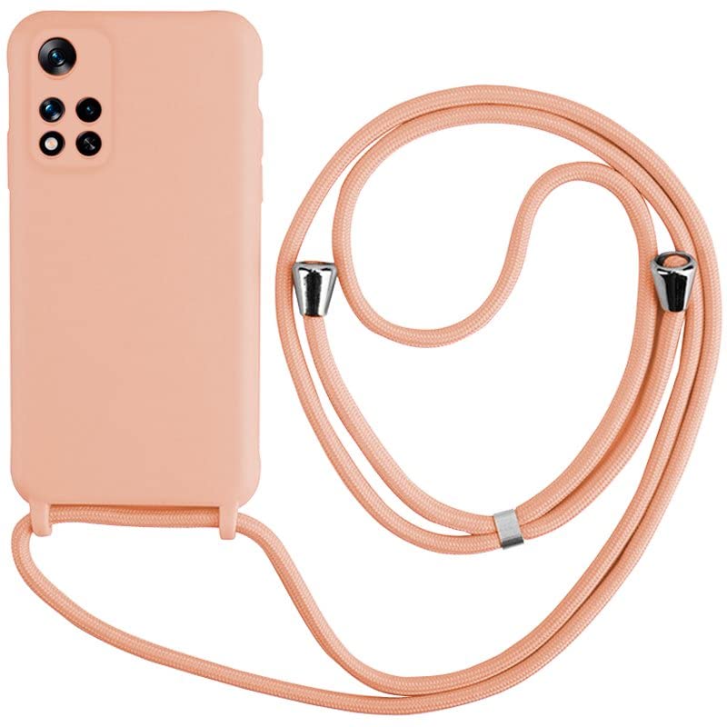 Cool Case for Xiaomi Redmi Note 11 Pro Plus 5G Smooth Lanyard Pink