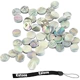 Estone 50 Pieces 6mm Colorful Abalone Inlay Material Dots Guitar Parts Abalone Inlay