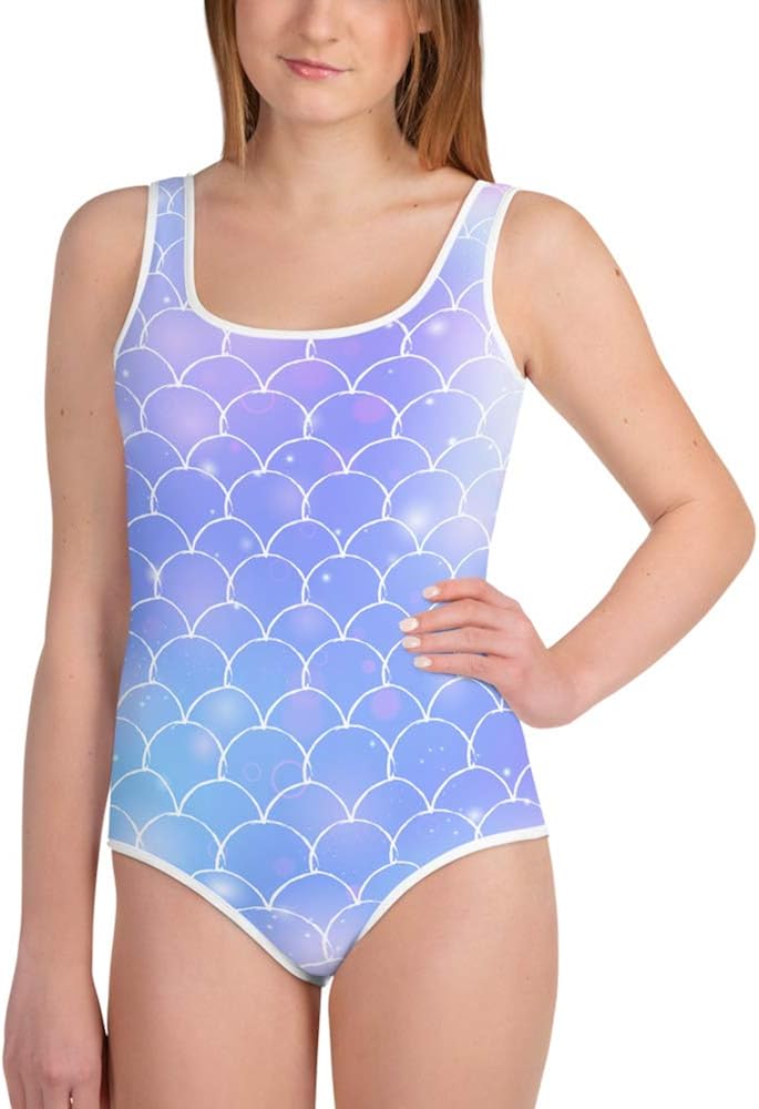 behind youth tweens in swimsuits