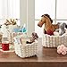 EZOWare Set of 3 Decorative Soft Woven Cotton Rope Nursery Room Baskets Bins Storage Organizer, Perfect for Storing kids Baby Closets, Toys Small Items - White