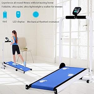 QINYUP Mechanical Treadmill Multifunctional Indoor Folding Walking Machine Home Treadmill Mute Mini Fitness Equipment,Blue