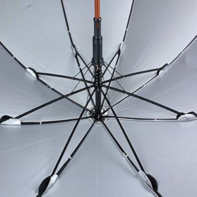 Johns Umbrella Polyester Umbrella (Black_Woodking)