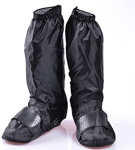 Waterproof Motorbike Shoe Boot Cover Motorcycle Rain Protect Reflective Stripe (L)