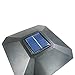 iGlow 1 Pack Black Outdoor Garden 6 x 6 Solar SMD LED Post Deck Cap Square Fence Light Landscape Lamp PVC Vinyl Wood