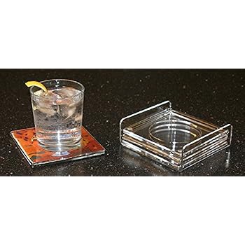 Amazon.com: Two's Company High'n Dry Acrylic Cocktail Napkin Coasters ...