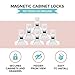 Magnetic Child Safety Cabinet Locks - 12 Lock + 3 Key for Baby Proofing Cabinets, Drawers and Locking Cupboard, Easy Install for Toddler and Childproof with Adhesive Latch, No Tools or Drill…