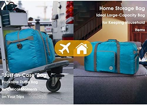 Foldable Duffle Bag 24" 28" 32" 36" 60L 80L 100L 120L for Travel Gym Sports Lightweight Luggage Duffel By WANDF 3 Foldable Duffle Bag 24" 28" 32" 36" 60L 80L 100L 120L for Travel Gym Sports Lightweight Luggage Duffel By WANDF