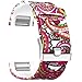 SKYLET Compatible with Fitbit Charge 2 Bands, Silicone Replacement Printed Floral Wristband Compatible with Fitbit Charge 2 Men Women Small Large