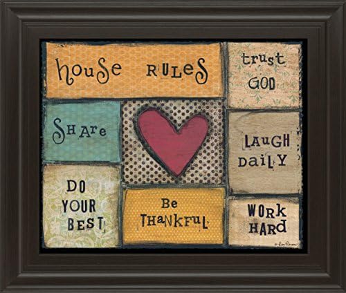 Classy Art 8171" House Rules Framed Prints by Lisa Larson