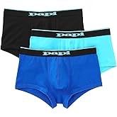 Papi Men's Stylish Brazilian Solid and Print Trunks (3-Pack of Men's Underwear)