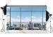 Gladbuy Vinyl 7X5FT Office Room Backdrop American New York City Business Street View Skyscraper French Sash Blue Sky White Cloud Sunshine Photography Background for Person Photo Studio Props KX131