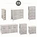 mDesign Tall Dresser Storage Tower Stand with 4 Removable Fabric Drawers - Steel Frame, Wood Top Organizer for Bedroom, Entryway, Closet - Lido Collection - Linen/Tan