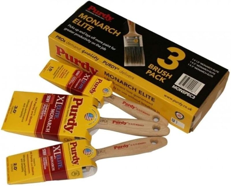 Purdy Monarch Elite Paint Brush Set 3 Piece Animal Hair Brown L