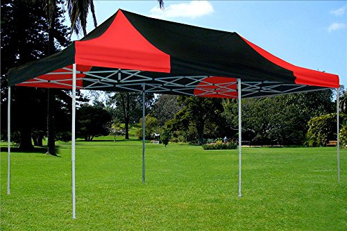 10'x20' Pop up Canopy Wedding Party Tent Instant EZ Canopy Black Red - F Model Commercial Grade Frame By DELTA