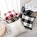 Vanky Set of 2 Buffalo Check Plaid Pillows Farmhouse Decor Christmas Pillow Covers Fall Outdoor Pillows Outside Porch Pillows Cotton Linen Throw Pillow Covers Black White 18 x 18 Inches