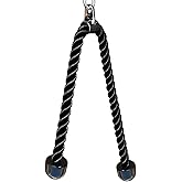 KORIKAHM Long Tricep Rope, Rope Pull Down Attachment 47 55 Inch Length Long, Tricep Rope Cable Attachment, Tricep Pull Down R