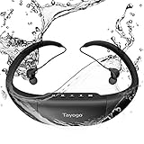Tayogo Swimming Headphones, Waterproof MP3, IPX8 Certified Waterproof, 8GB Memory Can Store 2000 Songs, Silicone Technology, Can be Worn Behind the Head or Neck Suitable for Swimming, Surfing, Running