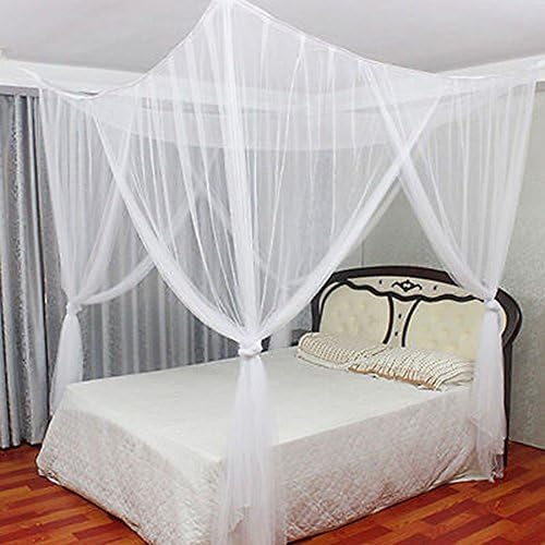 B5645ells4 Corner Post Bed Canopy Mosquito Nets Full Queen King Size Netting Bedding