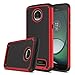 Elegant Choise Moto Z3 Case, Moto Z3 Play Case, Hybrid Dual Layer Shock Absorbing Anti-Scratch Rugged Bumper Armor Defender Protective Case for Motorola Moto Z Play 3nd Gen 2018 (Red)