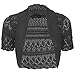 Thever Women Short Sleeve Knitted Crochet Shrug Bolero Cardigan Ladies Crop Top