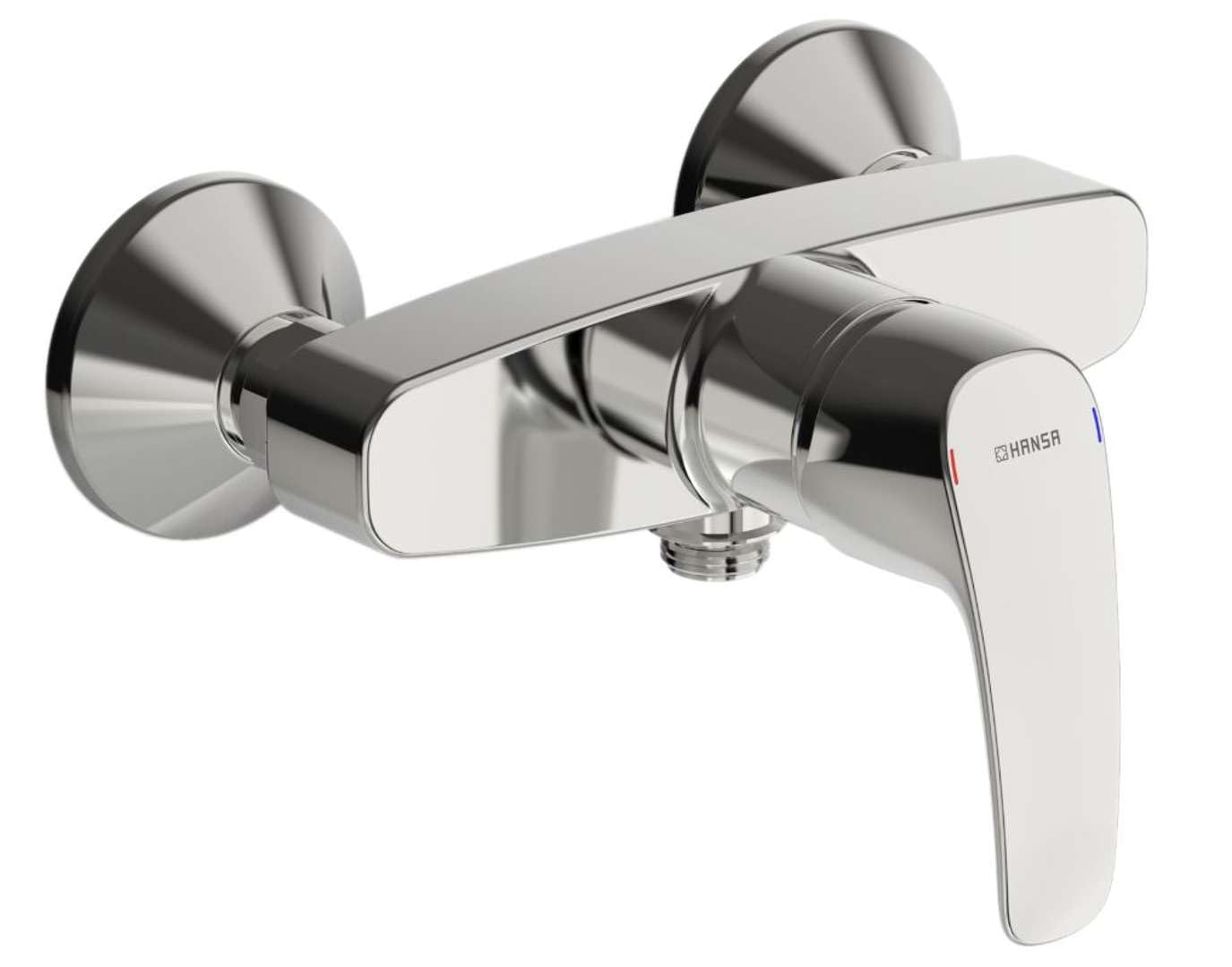 Hansa Hansapinto 45120163 Bathtub Mixer Tap for Wall Installation Low-Density Brass Intrinsically Safe Against Backflow 17 l/min at 3 Bar
