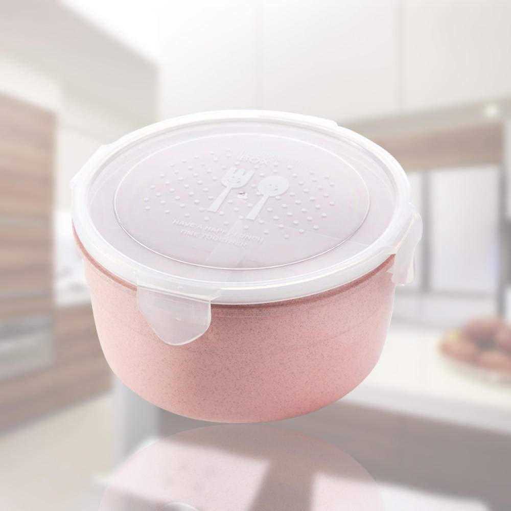 nohbi Fiambrera de Seguridad,Lonchera Redonda de Paja de Trigo ...