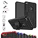 for Huawei P8 lite (2017) / Honor 8 Lite (2017) Case-Mama Mouth Shockproof Heavy Duty Combo Hybrid Rugged Dual Layer Grip Cover with Kickstand (with 4 in 1 Packaged),Black