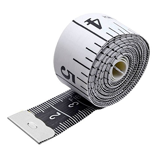 Giveet 2 Pack Soft Tape Measure, 60 inch 150 cm Double-scale Weight Loss Body Measurement Sewing Tailor Cloth Ruler (White)