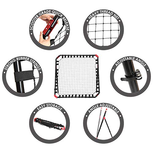 Net Playz Easy Playz Portable Soccer Rebounder, 4 Ft x 4 Ft, Easy Set