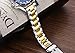 SONGDU Fashion Men’s Quartz Gold Plated Two Tone Stainless Steel Watch with Blue Face and Gift Box